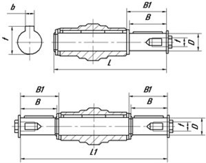 NMRV - размеры выходного вала